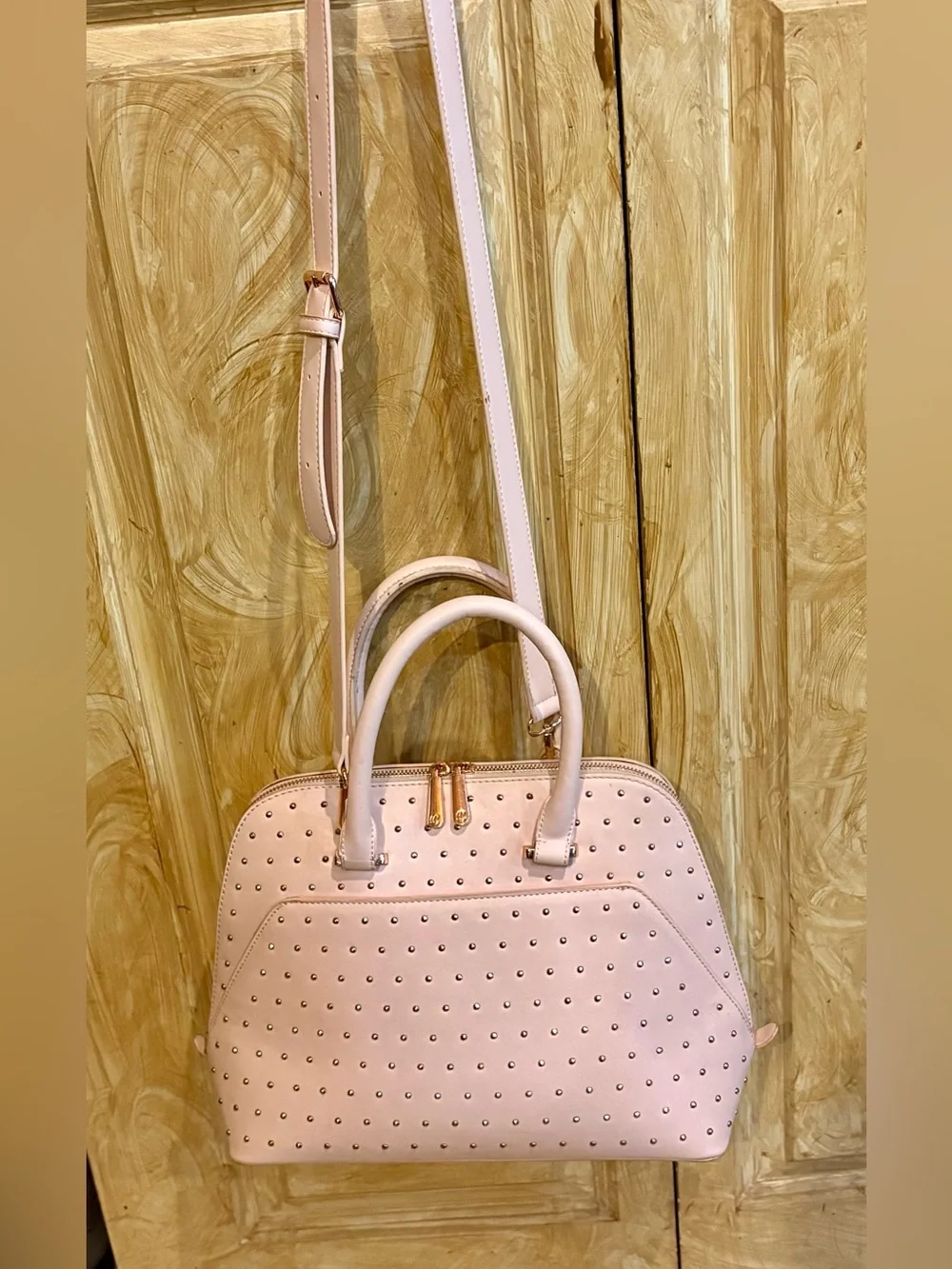 Charming Charlie Studded Blush Women's Satchel Tote Bag NWOT